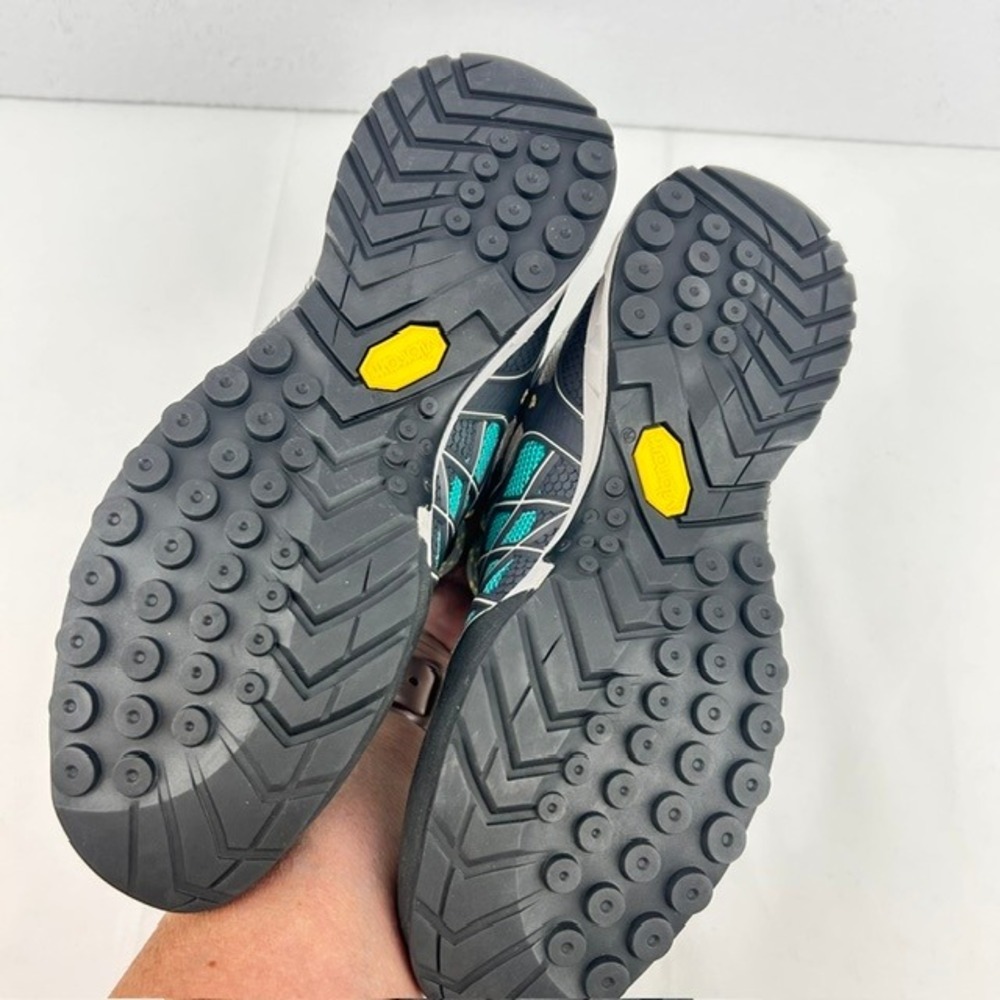 Salewa Wildfire Womens Hiking Shoes Teal Yellow Vibram Approach Alpine Fit NWT - Picture 6 of 12